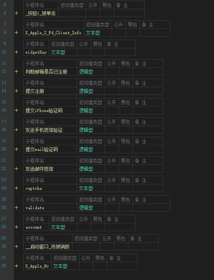 apple ID注册算法+例子 易语言源码-6协议-村兔网